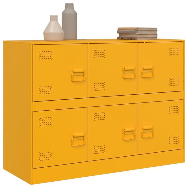 vidaXL Sideboard Mustard Yellow 99x39x73 cm Steel