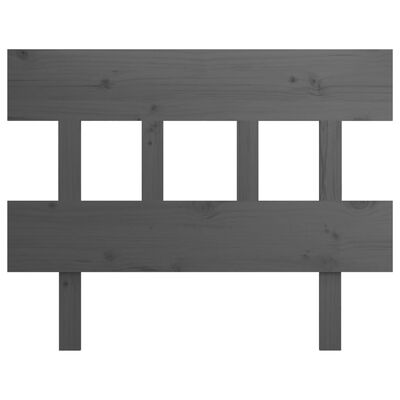vidaXL Bed Headboard Grey 78.5x3x81 cm Solid Wood Pine