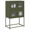 vidaXL Highboard Olive Green 68x39x107 cm Steel