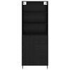 vidaXL Highboard with Drawer Black Oak 69.5 x 34 x 180 cm