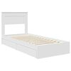 vidaXL Storage Bed with Headboard White 90 x 200 cm Engineered Wood