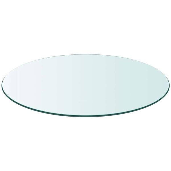 vidaXL Table Top Tempered Glass Round 500 mm