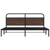 vidaXL Metal Bed Frame without Mattress Brown Oak 193x203 cm