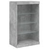 vidaXL Sideboards with LED Lights 3 pcs Concrete Grey Engineered Wood