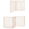 vidaXL Dog Gate with Door Foldable 6 Panels 480 cm Poplar Wood