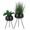 House Nordic 2 Piece Flower Pots Kira Black