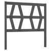 vidaXL Bed Headboard Grey 106x4x100 cm Solid Wood Pine