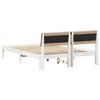 vidaXL Bed frame White and light grey 160 x 200 cm Solid pine wood