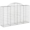 vidaXL Arched Gabion Baskets 40 pcs 200x50x120/140 cm Galvanised Iron