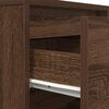 vidaXL Bedside Cabinet with LED Lights&nbsp;Brown Oak 38x34x50 cm