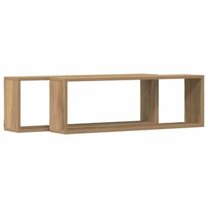 vidaXL Wall Shelf 2 pcs Artisan oak 80 x 15 x 26 cm Engineered wood
