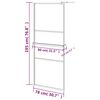 vidaXL Walk-in Shower Wall with Shelf Black 80x195cm ESG Glass&Aluminium