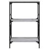 vidaXL Bookcase 3-Tier Grey Sonoma 59x35x90.5 cm Engineered Wood