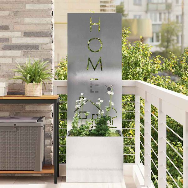 vidaXL Garden Privacy Screen Sliver 50 x 140 cm Stainless steel