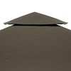 vidaXL 2-Tier Gazebo Top Cover 310 g/m&sup2; 4x3 m Taupe