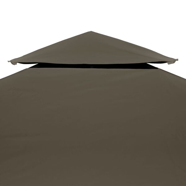 vidaXL 2-Tier Gazebo Top Cover 310 g/m&sup2; 4x3 m Taupe