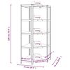 vidaXL 5-Layer Corner Shelf Blue Steel&Engineered Wood