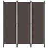 vidaXL 3-Panel Room Divider Brown 150x180 cm