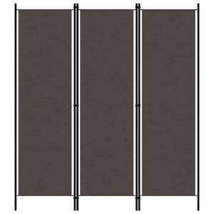 vidaXL 3-Panel Room Divider Brown 150x180 cm