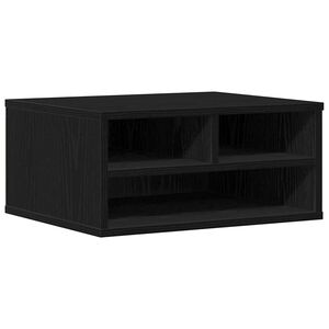 vidaXL Printer Stand Black oak 49 x 40 x 22.5 cm Engineered wood