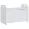 vidaXL Children Storage Bench White 62x40x46.5 cm MDF