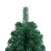 vidaXL Artificial Half Pre-lit Christmas Tree with Ball Set Green 210 cm