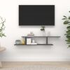 vidaXL Wall-Mounted TV Shelf Grey 125x18x23 cm Engineered Wood