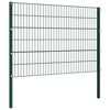 vidaXL Fence Panel with Posts Iron 522x120 cm Green