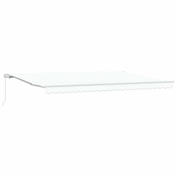 vidaXL Retractable Awning White 500 x 300 cm Polyester and Metal