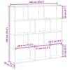 vidaXL Wall Cube Shelf 12 Compartments White Engineered Wood