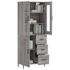 vidaXL Highboard Grey Sonoma 69.5x34x180 cm Engineered Wood