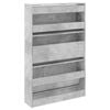 vidaXL Shoe Cabinet Concrete Grey 80x21x125.5 cm Engineered Wood