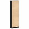 vidaXL Wardrobe with Shelf Black Oak 55 x 25 x 189 cm Engineered Wood