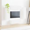 vidaXL TV Wall Cabinet Set 4 pcs High Gloss White Engineered Wood