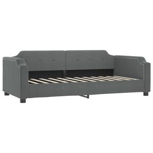 vidaXL Day Bed without Mattress Dark Grey 90x190 cm Single Fabric