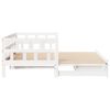 vidaXL Daybed with Trundle and Drawers without Mattress White 90x190 cm Single