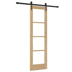 vidaXL Sliding Door ORKDAL 61 x 198.5 cm Solid Pine Wood and Glass
