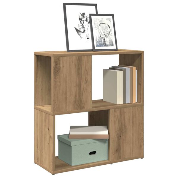 vidaXL Book Cabinet Artisan Oak 60x24x63 cm Engineered Wood
