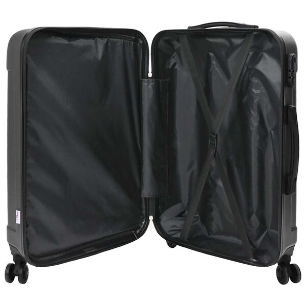 vidaXL Suitcase with Lock 3 pcs Dark Grey 50 x 31 x 78 cm ABS Plastic