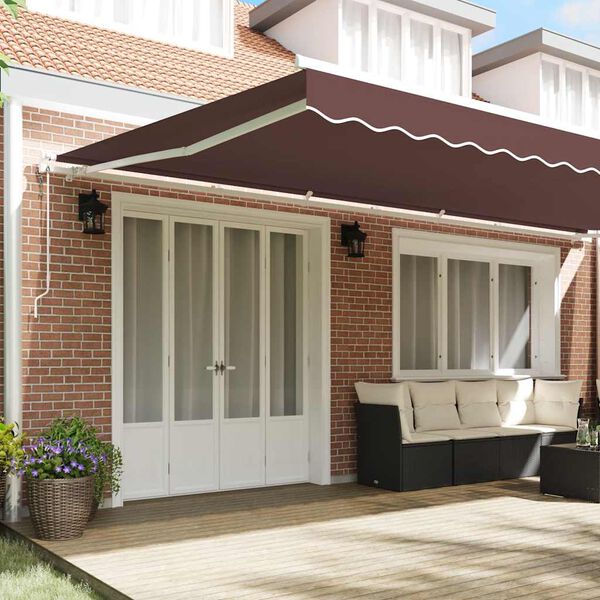 vidaXL Automatic Retractable Awning Brown 600x300 cm
