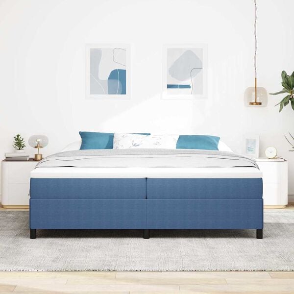 vidaXL Bed Frame Blue 200 x 200 cm Corduroy fabric