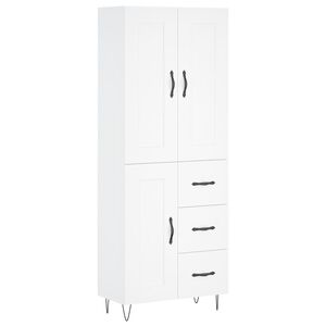 vidaXL Highboard White 69.5x34x180 cm Engineered Wood
