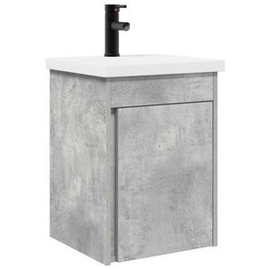 vidaXL Bathroom Vanity Unit with Tap Concrete Grey 42 x 40 x 74.5 cm