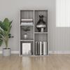 vidaXL Book Cabinet/Sideboard Grey Sonoma 50x25x80 cm Engineered Wood