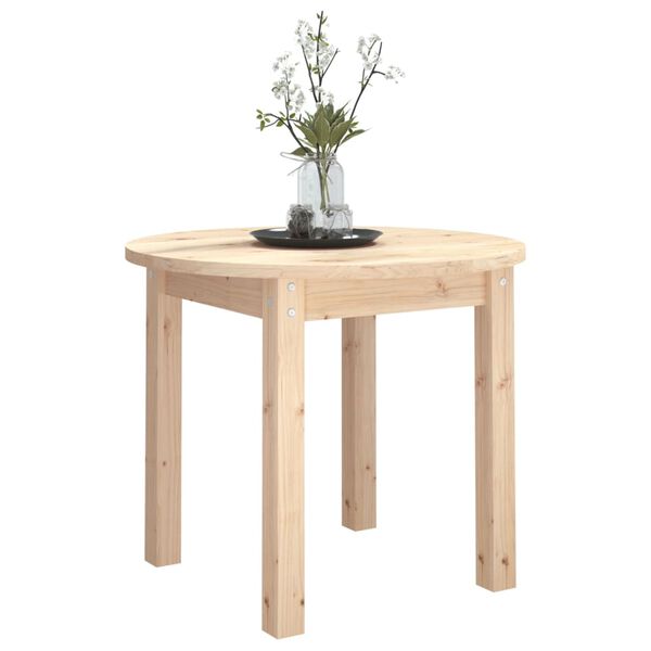 vidaXL Coffee Table &Oslash; 55x45 cm Solid Wood Pine