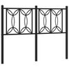 vidaXL Metal Replace Headboard Black 120 cm