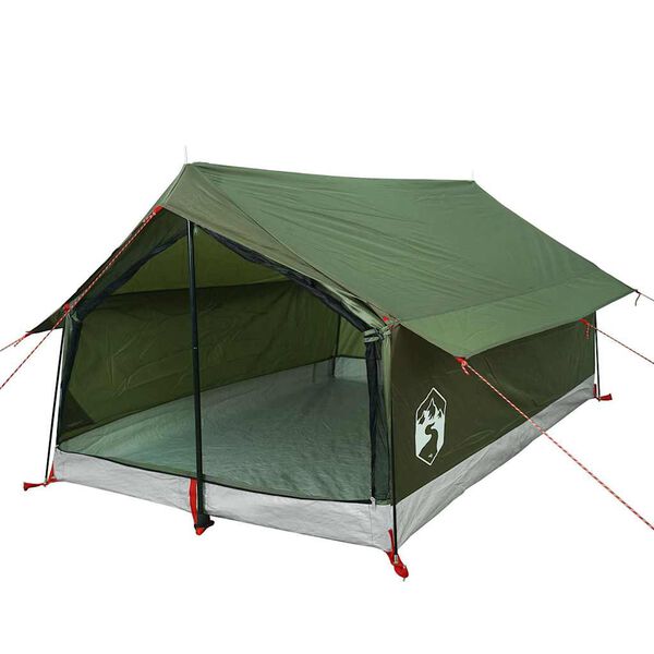 vidaXL Camping Tent 2-Person Olive Green Waterproof