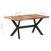 vidaXL Dining Table 160x80x75 cm Solid Wood with Honey Finish