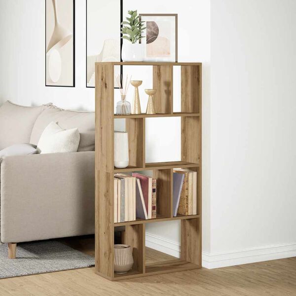 vidaXL Bookcase Artisian Oak 60x20x120 cm Engineered Wood