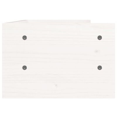 vidaXL Monitor Stand White 50x24x16 cm Solid Wood Pine